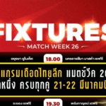โปรแกรมเดือดไทยลีกแมตช์วีค 26 มาแล้ว! เช็กคิวฟาดแข้ง BYD ซีไลออน ลีกหนึ่ง 2025/26 ครบทุกคู่ 21-22 มีนาคมนี้