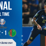 ผลบอลสด ไทยเชือดเติร์กเมนิสถานท้ายเกม 2-1 ลิ่วเอเชียนคัพรอบสุดท้ายแบบคนดูมีลุ้นจนเกือบหงายหลัง