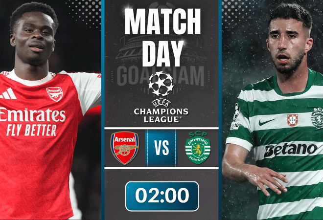 ดูบอลออนไลน์ ยูฟ่า แชมเปี้ยนส์ ลีก ถ่ายทอดสด อาร์เซนอล พบ สปอร์ติ้ง ลิสบอน 15/4/69