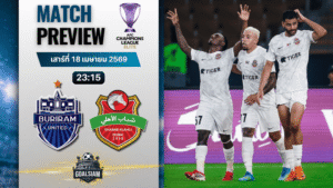 วิเคราะห์บอล บุรีรัมย์ ยูไนเต็ด พบ ชาบาบ อัล อาห์ลี | เอเอฟซี แชมเปี้ยนส์ ลีก อีลิท พร้อมอัปเดตผลบอลสด