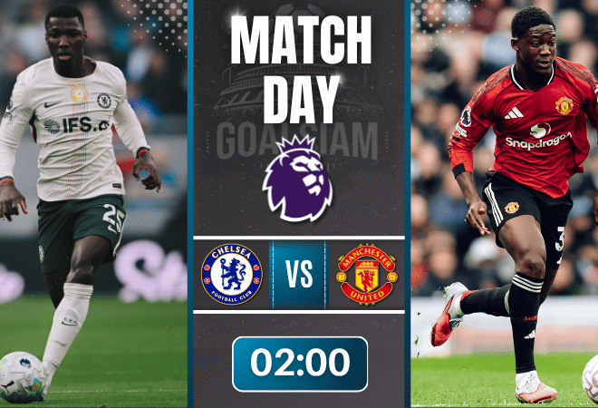 ดูบอลออนไลน์ พรีเมียร์ลีก อังกฤษ ถ่ายทอดสด เชลซี พบ แมนยูไนเต็ด 18/4/69