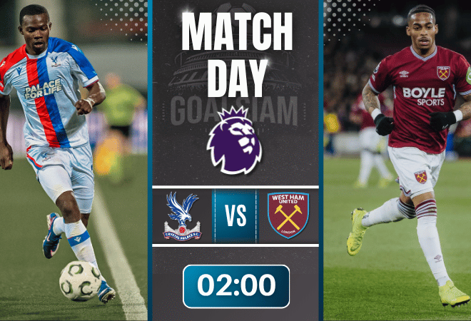 ดูบอลออนไลน์ พรีเมียร์ลีก อังกฤษ ถ่ายทอดสด คริสตัล พาเลซ พบ เวสต์แฮม 20/4/69