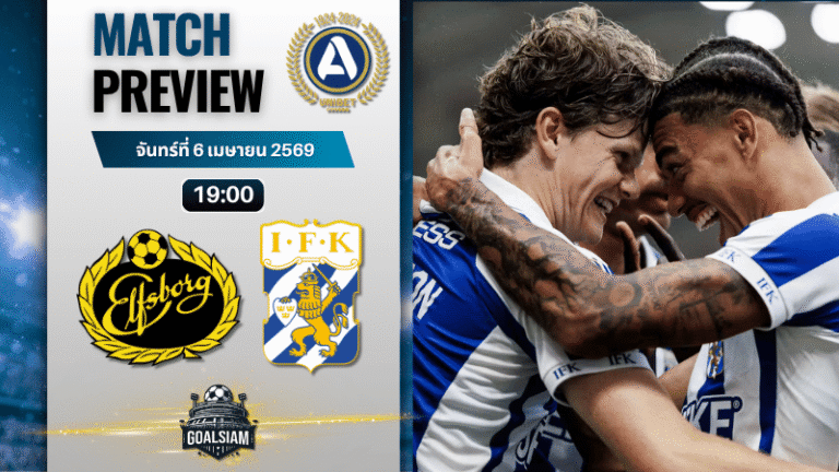 วิเคราะห์บอล เอล์ฟส์บอร์ก พบ ไอเอฟเค โกเตบอร์ก | ออลสเวนส์คาน สวีเดน พร้อมอัปเดตผลบอลสด