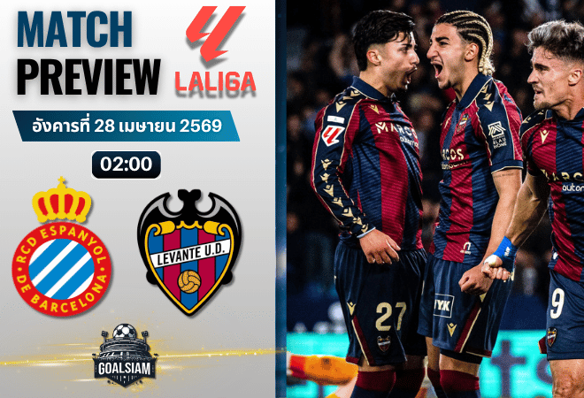 วิเคราะห์บอล เอสปันญ่อล พบ เลบันเต้ | ลาลีกา สเปน พร้อมอัปเดตผลบอลสด