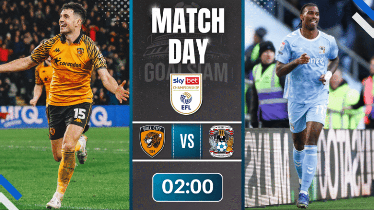 ดูบอลออนไลน์ แชมเปี้ยนชิพ อังกฤษ ถ่ายทอดสด ฮัลล์ ซิตี้ พบ โคเวนทรี ซิตี้ 6/4/69