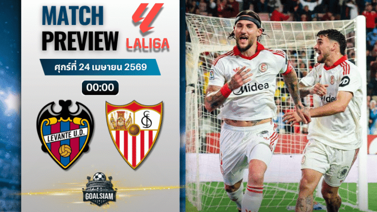 วิเคราะห์บอล เลบันเต้ พบ เซบีย่า | ลาลีกา สเปน พร้อมอัปเดตผลบอลสด