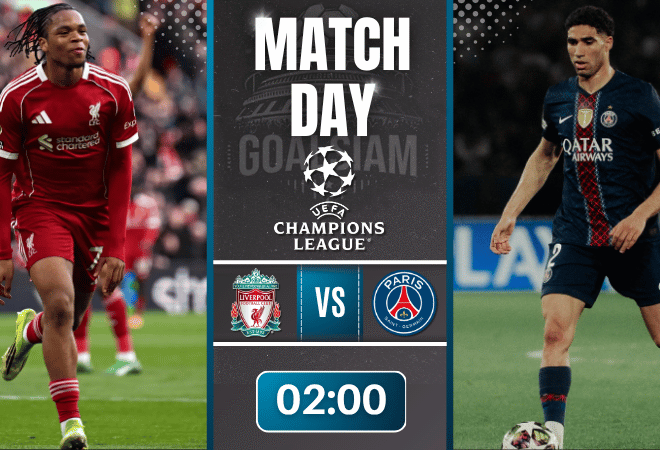 ดูบอลออนไลน์ ยูฟ่า แชมเปี้ยนส์ ลีก ถ่ายทอดสด ลิเวอร์พูล พบ เปแอสเช 14/4/69