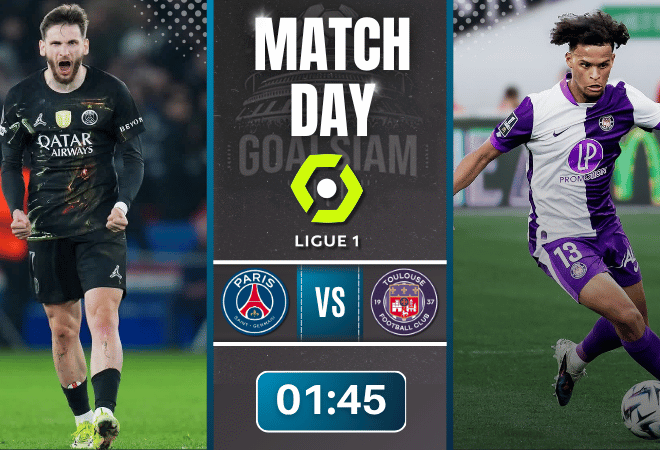 ดูบอลออนไลน์ ลีกเอิง ฝรั่งเศส ถ่ายทอดสด เปแอสเช พบ ตูลูส 3/4/69