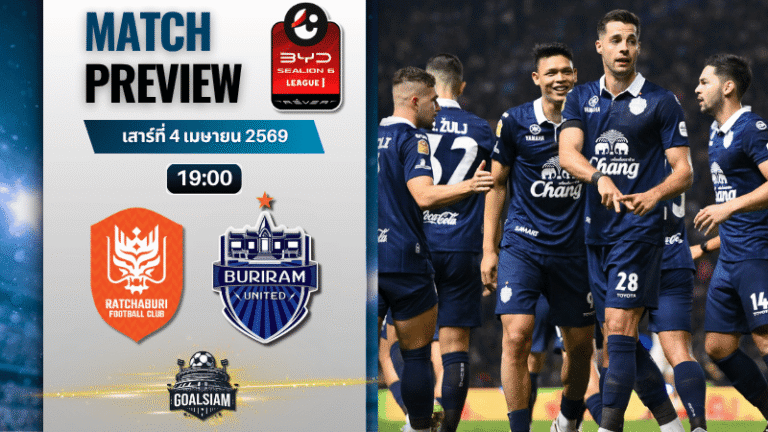 วิเคราะห์บอล ราชบุรี เอฟซี พบ บุรีรัมย์ ยูไนเต็ด | BYD SEALION 6 ลีกหนึ่ง พร้อมอัปเดตผลบอลสด