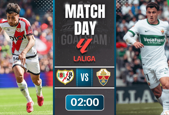 ดูบอลออนไลน์ ลาลีกา สเปน ถ่ายทอดสด ราโย บาเยกาโน่ พบ เอลเช่ 3/4/69