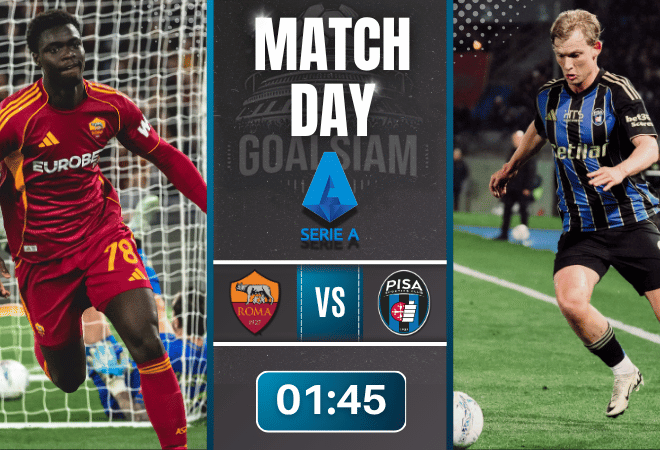 ดูบอลออนไลน์ กัลโช่ เซเรีย อา ถ่ายทอดสด โรม่า พบ ปิซ่า 10/4/69