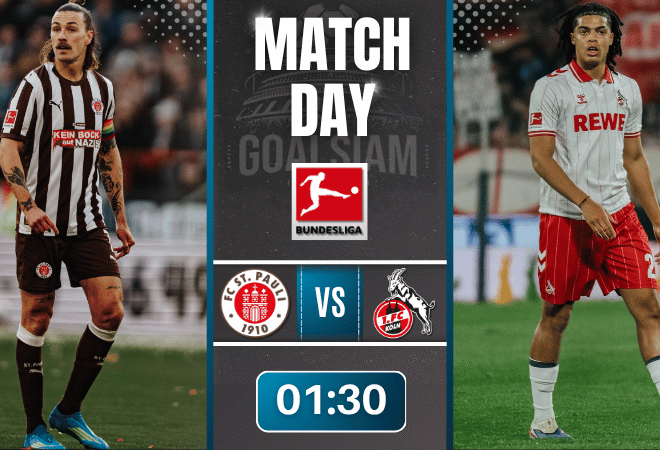 ดูบอลออนไลน์ บุนเดสลีกา ถ่ายทอดสด ซังต์ เพาลี พบ โคโลญจน์ 17/4/69