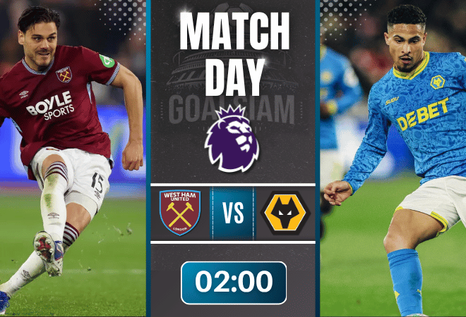 ดูบอลออนไลน์ พรีเมียร์ลีก อังกฤษ ถ่ายทอดสด เวสต์แฮม พบ วูล์ฟแฮมป์ตัน 10/4/69