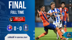 ผลบอลสดไทยลีก การท่าเรือ 0-0 บีจี ปทุม เกมนี้มีแต่แรงปะทะ ไม่มีคนปิดบัญชี บ้านผลบอลคู่ใหญ่จบแบบคนดูเกาหัว