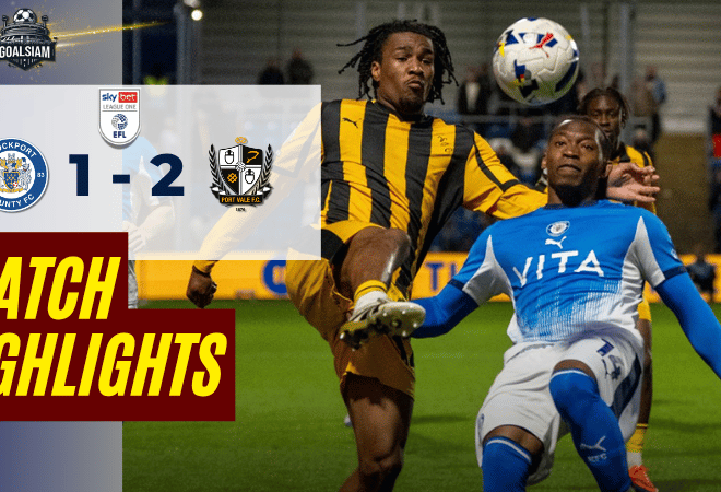 ไฮไลท์บอลวันนี้ ลีก วัน อังกฤษ สต็อคพอร์ท พบ พอร์ท เวล 28/4/69