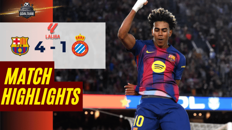 ไฮไลท์บอลวันนี้ ลาลีกา สเปน บาร์เซโลน่า พบ เอสปันญ่อล 11/4/69