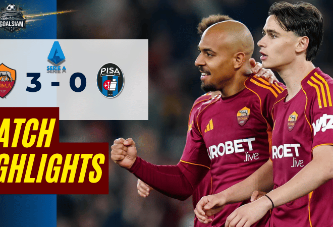 ไฮไลท์บอลวันนี้ กัลโช่ เซเรีย อา โรม่า พบ ปิซ่า 10/4/69