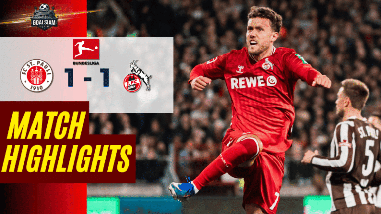 ไฮไลท์บอลวันนี้ บุนเดสลีกา ซังต์ เพาลี พบ โคโลญจน์ 17/4/69