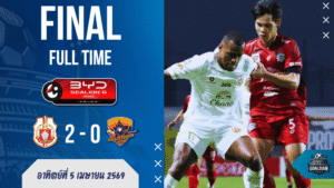 ผลบอลสด ไทยลีก : ลำพูนไม่พูดเยอะ! แอมลาปาโขกสองดอกสั่งสอนอยุธยา 2-0 บ้านผลบอลเกมนี้มีใบแดงเป็นเครื่องเคียง