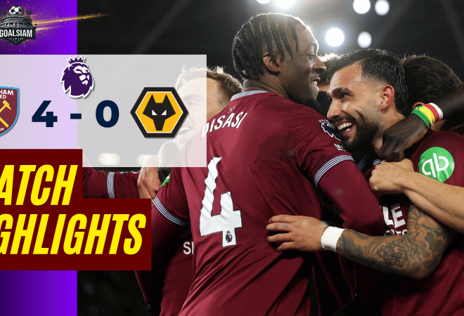ไฮไลท์บอลวันนี้ พรีเมียร์ลีก อังกฤษ เวสต์แฮม พบ วูล์ฟแฮมป์ตัน 10/4/69
