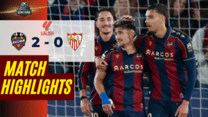 ไฮไลท์บอลวันนี้ ลาลีกา สเปน เลบันเต้ พบ เซบีย่า 23/4/69