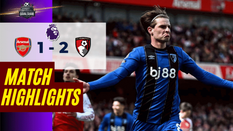 ไฮไลท์บอลวันนี้ พรีเมียร์ลีก อังกฤษ อาร์เซนอล พบ บอร์นมัธ 11/4/69