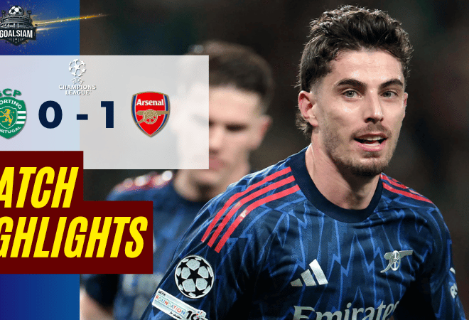 ไฮไลท์บอลวันนี้ ยูฟ่า แชมเปี้ยนส์ ลีก สปอร์ติ้ง ลิสบอน พบ อาร์เซนอล 7/4/69