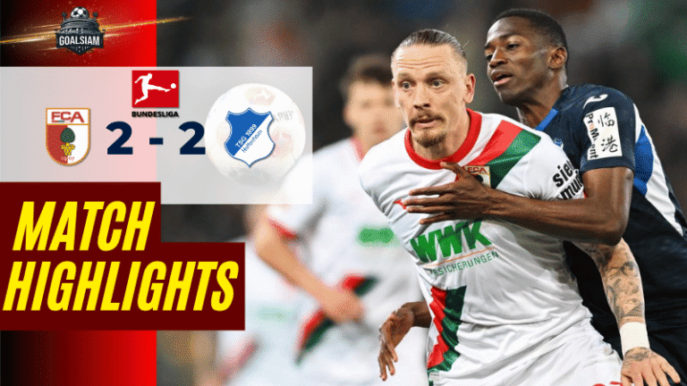 ไฮไลท์บอลวันนี้ บุนเดสลีกา เอาก์สวร์ก พบ ฮอฟเฟ่นไฮม์ 10/4/69