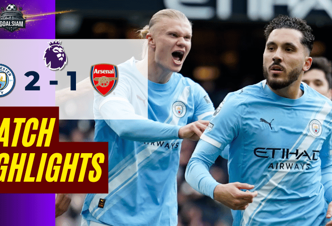 ไฮไลท์บอลวันนี้ พรีเมียร์ลีก อังกฤษ แมนซิตี้ พบ อาร์เซนอล 19/4/69