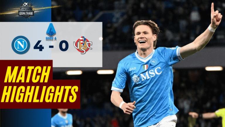 ไฮไลท์บอลวันนี้ กัลโช่ เซเรีย อา นาโปลี พบ เครโมเนเซ่ 24/4/69