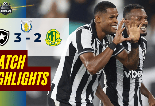 ไฮไลท์บอลวันนี้ ซีรีส์ เอ บราซิล ถ่ายทอดสด โบตาโฟโก พบ มิราสโซล 1/4/69