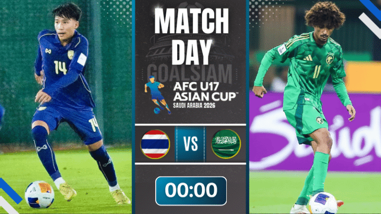 ดูบอลออนไลน์ U17 ชิงแชมป์เอเชีย ถ่ายทอดสด ทีมชาติไทย U17 พบ ซาอุดิอาระเบีย U17 9/5/69