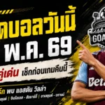 ทีเด็ดบอลวันนี้ 20 พฤษภาคม 2569 GOALSIAM คัด 4 คู่เดือด คืนนี้ไม่ตามถือว่าพลาดของดี