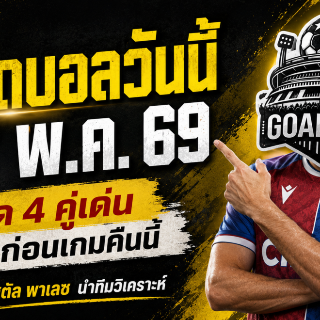 ทีเด็ดบอลวันนี้ 27 พฤษภาคม 2569 ล็อกเป้า 4 คู่เด่นคืนนี้ อ่านก่อนเกมแล้วค่อยตัดสินใจ อย่าปล่อยให้บอลเตะไปก่อนแล้วค่อยบ่น