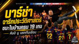 บาร์ซ่าสร้างคัมป์ นูเป็นนรกทีมเยือน ชนะในบ้านครบ 19 เกม จารึกประวัติศาสตร์ลาลีกา