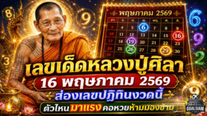 เลขเด็ดหลวงปู่ศิลา 16 พฤษภาคม 2569 GOALSIAM พาส่องเลขปฏิทินงวดนี้ ตัวไหนมาแรงคอหวยห้ามมองข้าม