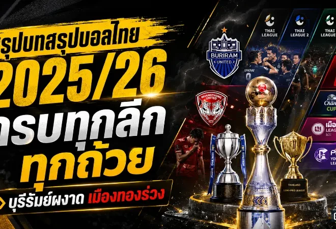 บุรีรัมย์ครองบัลลังก์ เมืองทองร่วงช็อก สรุปเดือดบอลไทยฤดูกาล 2025/26