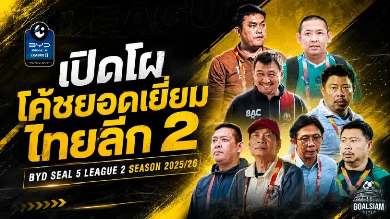 เปิดโผกุนซือยอดเยี่ยมไทยลีก 2 ฤดูกาล 2025/26 อานนท์แรงจัดคว้า 3 เดือน หาญณรงค์ตามติดลุ้นเดือด
