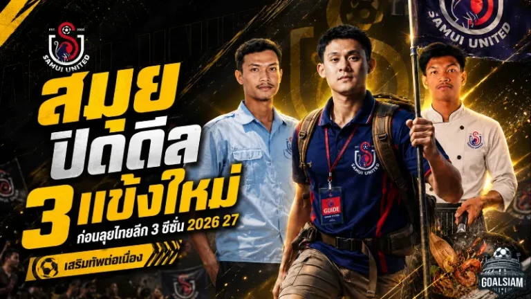 สมุย ยูไนเต็ดลุยหนัก! ปิดดีล 3 แข้งใหม่เติมแกร่งก่อนเปิดศึกไทยลีก 3 ซีซั่น 2026/27