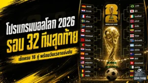 บอลโลก 2026 รอบ 32 ทีมเดือดเต็มพิกัด เช็กครบ 16 คู่พร้อมเวลาแข่ง