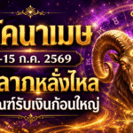 ดวงวันนี้แรงมาก 1 ลัคนาเมษ เงินพุ่งโชคลาภเปิดทาง 1-15 กรกฎาคม 2569 มีเกณฑ์รับทรัพย์ก้อนใหญ่แบบไม่ทันตั้งตัว