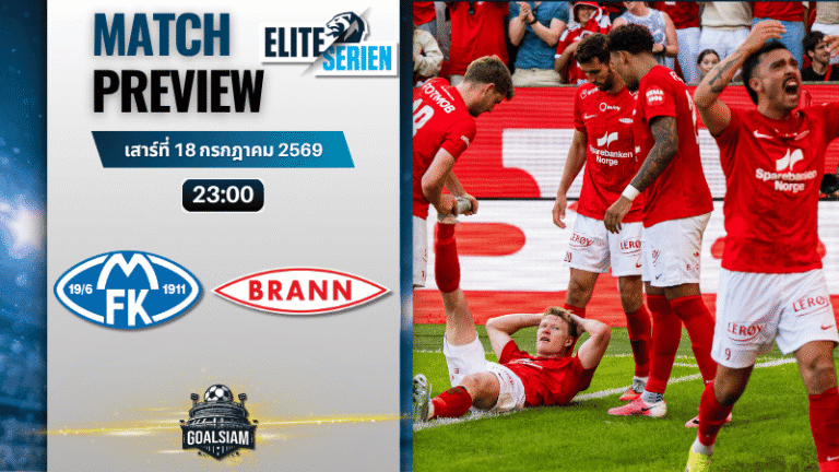วิเคราะห์บอล โมลด์ พบ บรานน์ | อีลิตซีเรียน นอร์เวย์ พร้อมอัปเดตผลบอลสด