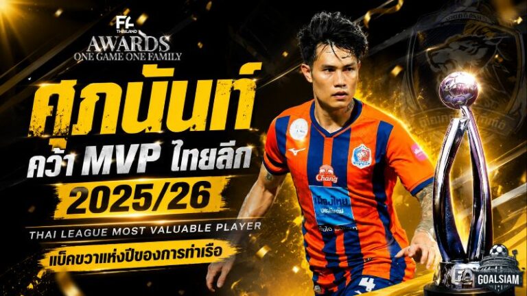 ศุภนันท์ผงาด MVP ไทยลีก 2025/26 แบ็คขวาการท่าเรือระเบิดฟอร์มครบเครื่องทั้งรับและรุก