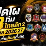 เดือดทั้งประเทศ! เปิดโฉม 18 ทีมไทยลีก 2 ฤดูกาล 2026/27 ศึกชิงตั๋วสู่ลีกสูงสุด
