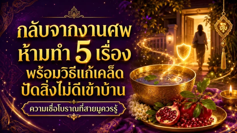ดวงวันนี้สายมูต้องรู้! กลับจากงานศพห้ามทำ 5 เรื่อง พร้อมวิธีแก้เคล็ดปัดสิ่งไม่ดีเข้าบ้าน