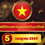 ครบจบก่อนลุ้น! สถิติหวยฮานอยวันนี้ 5 กรกฎาคม 2569 เปิดเลขเด่นจากหวยฮานอยย้อนหลัง 30 วัน ครบ 4 รอบ โดย GOALSIAM