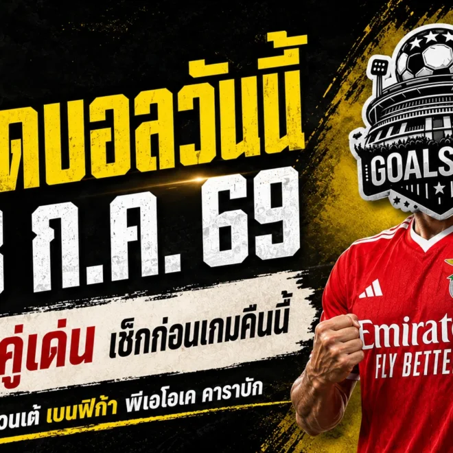 ทีเด็ดบอลวันนี้ 23 ก.ค. 69 รีบเช็ก 4 คู่เด่นก่อนเกม GOALSIAM ชี้มุมไหนน่าตามเชียร์