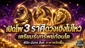 3 ราศีดวงวันนี้เฮงแรงเกินต้าน เงินก้อนใหญ่จ่อเข้าบัญชี ชีวิตมีลุ้นพลิกฟื้นแบบตั้งตัวแทบไม่ทัน
