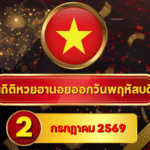 เช็กด่วนสถิติหวยฮานอยวันนี้ 2 กรกฎาคม 2569 เลขเด่นร้อน หวยฮานอยย้อนหลัง 30 วัน ครบ 4 รอบ โดย GOALSIAM