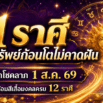 ดวงวันนี้เปิดแรง 1 สิงหาคม 2569 ราศีเมษมีลุ้นรับทรัพย์ก้อนโต เช็กสีเสื้อมงคลครบ 12 ราศี